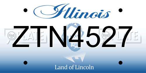 ZTN4527 Illinois License Plate
