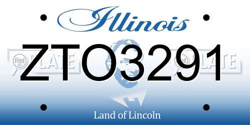 ZTO3291 Illinois License Plate