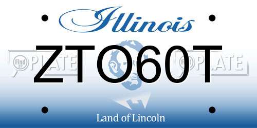 ZTO60T Illinois License Plate