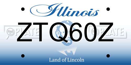 ZTQ60Z Illinois License Plate