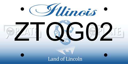 ZTQG02 Illinois License Plate