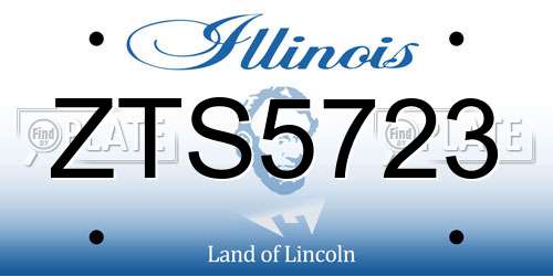 ZTS5723 Illinois License Plate