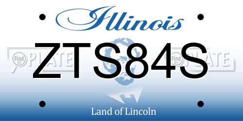ZTS84S Illinois License Plate