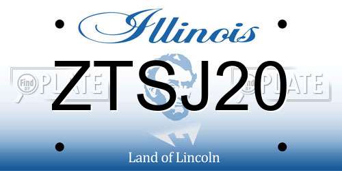 ZTSJ20 Illinois License Plate