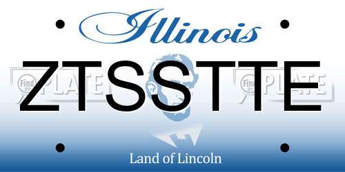 ZTSSTTE Illinois License Plate