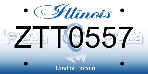 ZTT0557 Illinois License Plate
