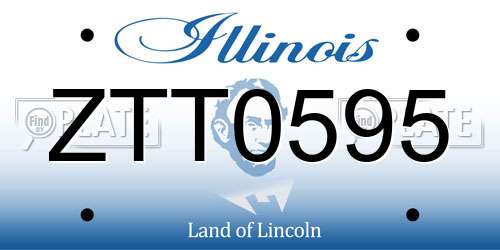 ZTT0595 Illinois License Plate