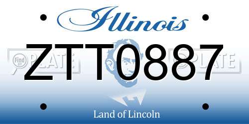 ZTT0887 Illinois License Plate