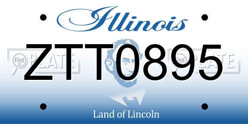 ZTT0895 Illinois License Plate