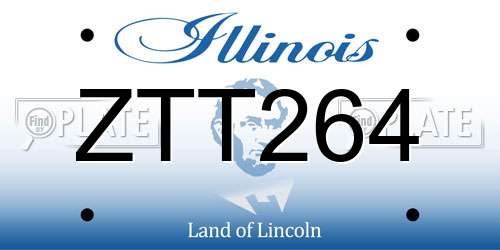 ZTT264 Illinois License Plate