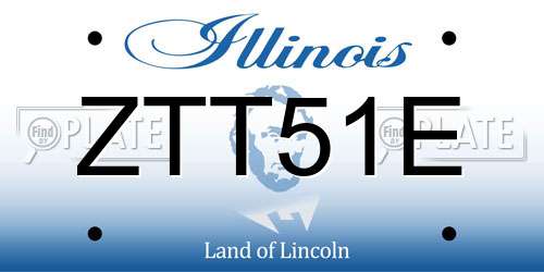 ZTT51E Illinois License Plate