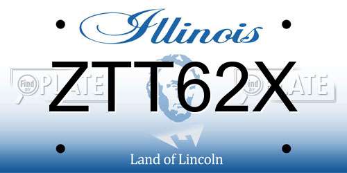 ZTT62X Illinois License Plate