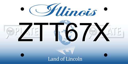 ZTT67X Illinois License Plate