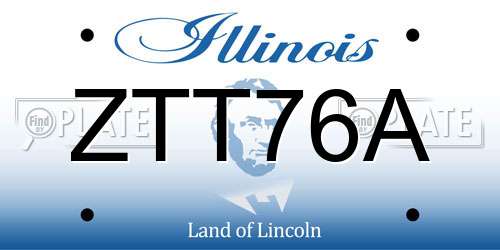 ZTT76A Illinois License Plate