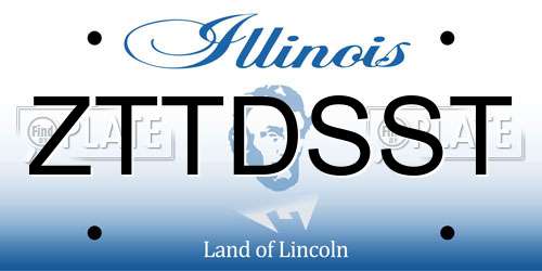 ZTTDSST Illinois License Plate