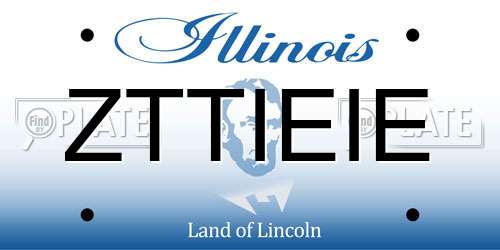 ZTTIEIE Illinois License Plate