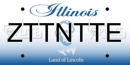 ZTTNTTE Illinois License Plate