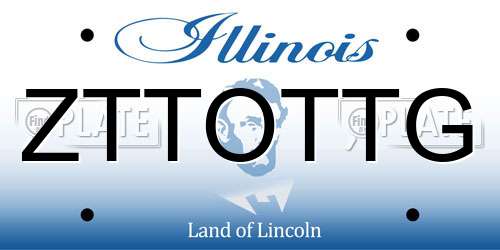 ZTTOTTG Illinois License Plate