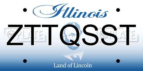 ZTTQSST Illinois License Plate