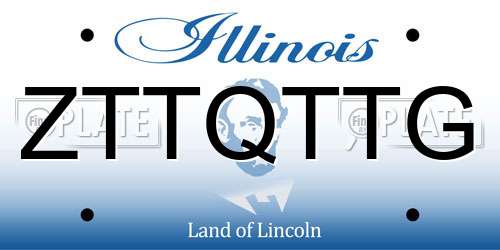 ZTTQTTG Illinois License Plate
