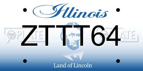 ZTTT64 Illinois License Plate