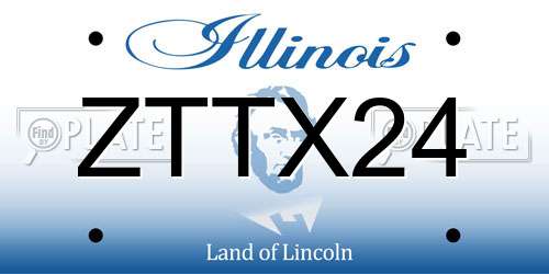 ZTTX24 Illinois License Plate