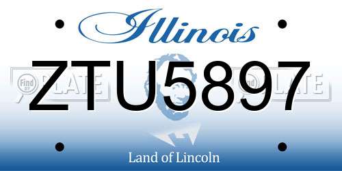 ZTU5897 Illinois License Plate