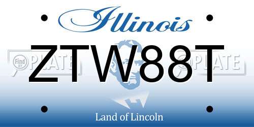 ZTW88T Illinois License Plate