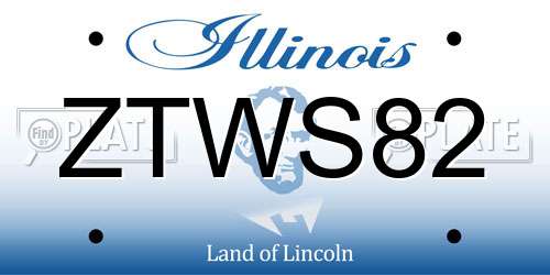 ZTWS82 Illinois License Plate