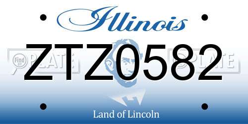 ZTZ0582 Illinois License Plate