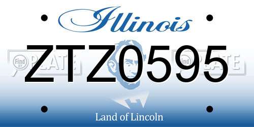 ZTZ0595 Illinois License Plate