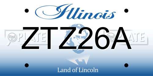 ZTZ26A Illinois License Plate
