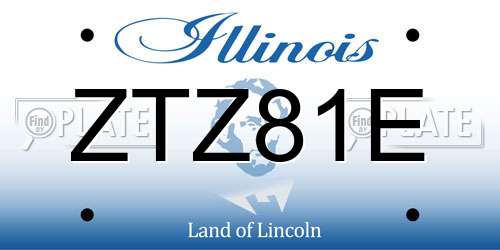 ZTZ81E Illinois License Plate