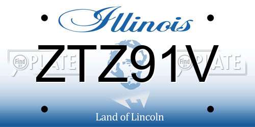 ZTZ91V Illinois License Plate