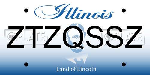 ZTZQSSZ Illinois License Plate