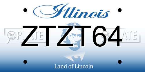 ZTZT64 Illinois License Plate