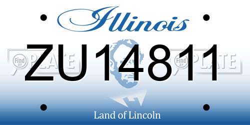 ZU14811 Illinois License Plate