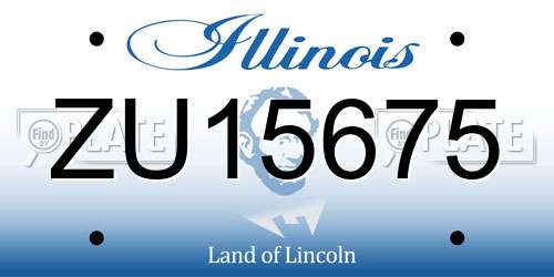 ZU15675 Illinois License Plate