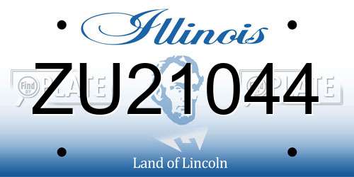 ZU21044 Illinois License Plate