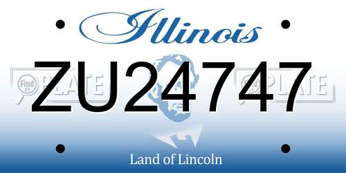 ZU24747 Illinois License Plate
