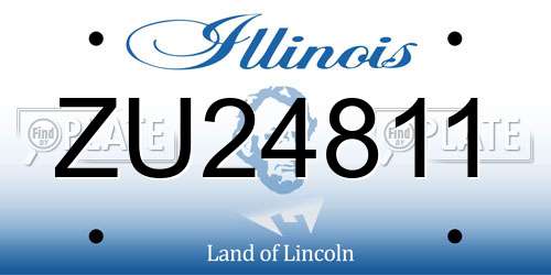 ZU24811 Illinois License Plate