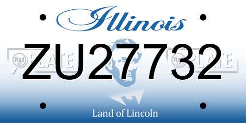 ZU27732 Illinois License Plate