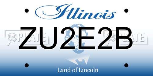 ZU2E2B Illinois License Plate