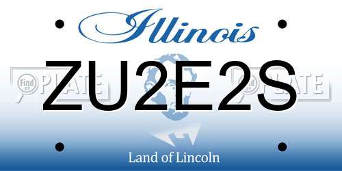 ZU2E2S Illinois License Plate