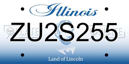 ZU2S255 Illinois License Plate