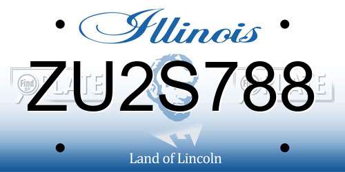 ZU2S788 Illinois License Plate