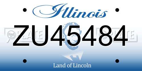 ZU45484 Illinois License Plate