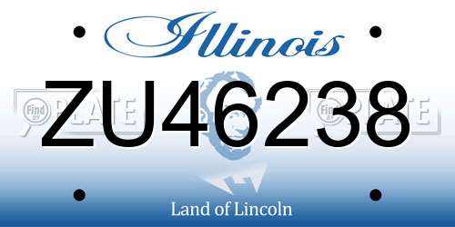 ZU46238 Illinois License Plate