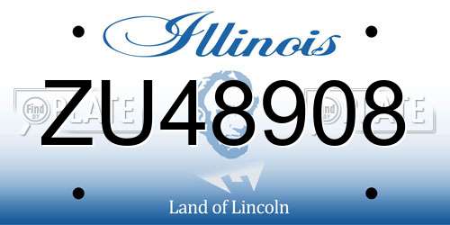 ZU48908 Illinois License Plate