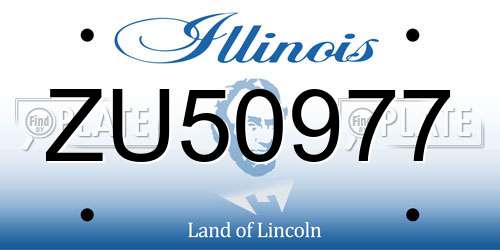 ZU50977 Illinois License Plate